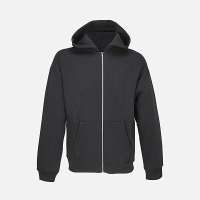 Толстовка унисекс на молнии Jelo, черная (Чёрный)