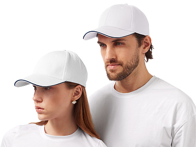 Бейсболка Cancun (Белый, темно-синий)