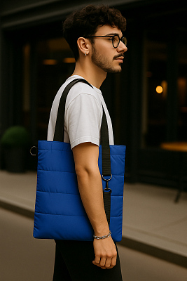 Шоппер Superbag Bubble New (синий с черным)