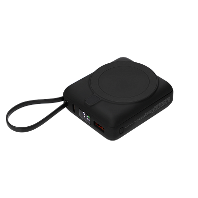 Внешний аккумулятор с подсветкой Ritter PD 10000mAh с функцией беспроводной зарядки 15W, черный (Чёрный)