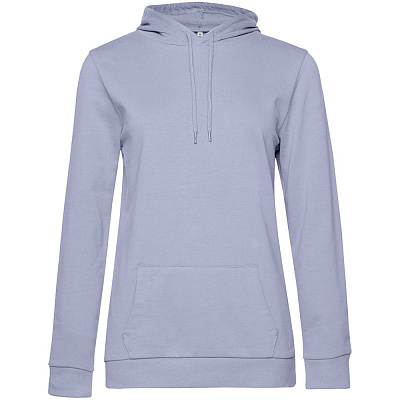 Толстовка с капюшоном женская Hoodie, серый меланж (антрацит) (Лиловый)
