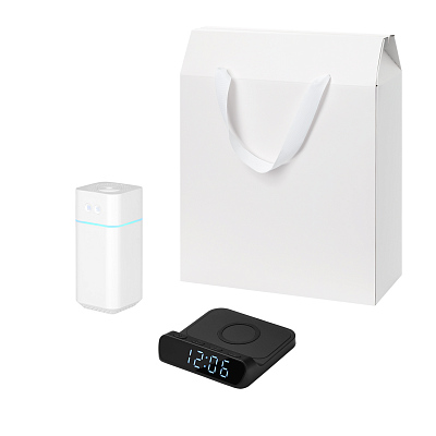 Подарочный набор Cloud NEO, Rigel, черный (увлажнитель воздуха, зарядное устройство) (Белый, черный)