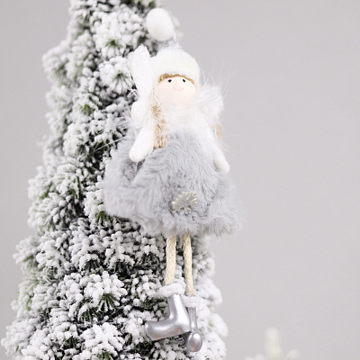 Новогоднее украшение Рождественский ангел  (Серый)