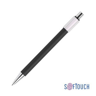 Ручка шариковая "Spin" с 6ти-гранным спиннером, покрытие soft touch, черный (Чёрный)