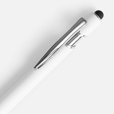 Ручка шариковая Pointer Soft Touch со стилусом, белая