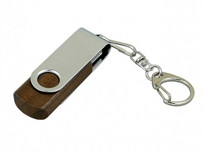 USB 2.0- флешка промо на 64 Гб с поворотным механизмом (Коричневый/серебристый)