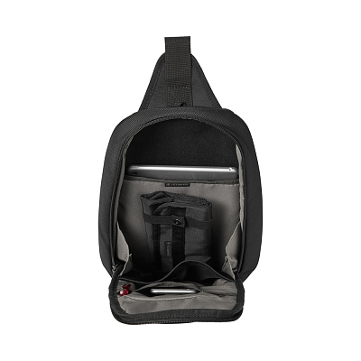 Рюкзак на одно плечо VICTORINOX Altmont Professional Tablet Sling, чёрный, полиэфирная ткань, 24x10x39 см, 8 л