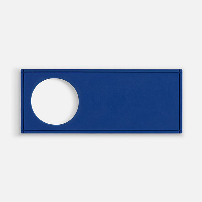 Лейбл из ПВХ с вырубкой «Круг»  (Синий)