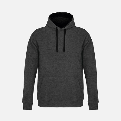 Худи унисекс Cameron, темно-синее с серым (Чёрный)