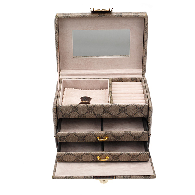Шкатулка для украшений Jardin D'Ete, цвет коричнево-бежевый, 18,0 x 12,5 x 13,5  см