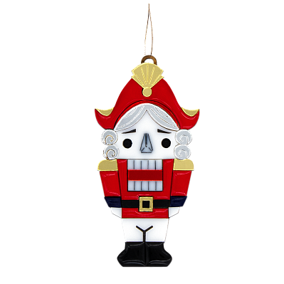 Ёлочная игрушка Щелкунчик (белый с красным) (Белый с красным) Ёлочная игрушка Щелкунчик (белый с красным) (Белый с красным)