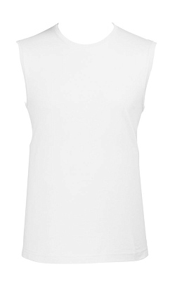 Футболка мужская без рукавов Jazzy 170, белая (Белый) Футболка мужская без рукавов Jazzy 170, белая (Белый)