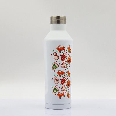 Термобутылка E-shape софт-тач (белый)