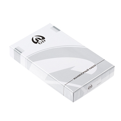 Маникюрный набор GD, 5 пр.(мужской дорожный набор). Футляр: искусственная кожа, цвет черный