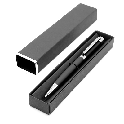 Ручка Senator в коробке Cradle чёрной с серебристым, чёрная (Чёрный)