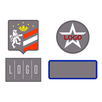 Шеврон из габардина Gabo M  (Серый)