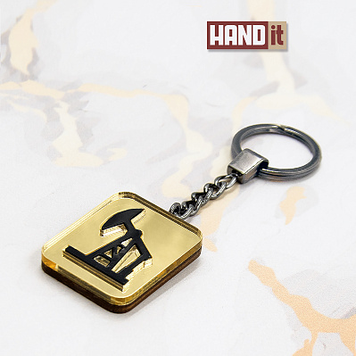 Брелок Нефтяная вышка (золотой с черным) (Золотой с черным)