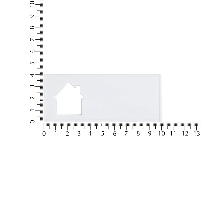 Лейбл из ПВХ с вырубкой «Дом», белый