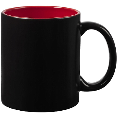 Кружка-хамелеон On Display, матовая, черная (Красный)