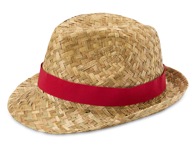 Шляпа из натуральной соломы PRICUS (Красный)