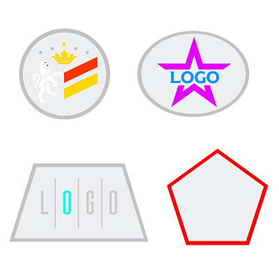 Шеврон из габардина Gabo L  (Белый)