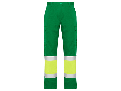 Брюки Naos со светоотражающими полосами, мужские (Садовый зеленый/неоновый желтый)