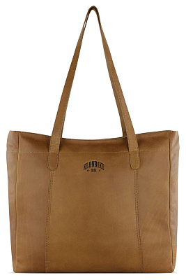 Сумка-шоппер KLONDIKE RUSH «Rachel», натуральная кожа в коньячном цвете, 55 х 37 х 14 см (Коричневый)