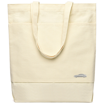 Сумка для покупок JETTA 325 г/м² с шильдом - машина, натуральный (Натуральный/шильд машина (серебро)) Сумка для покупок JETTA 325 г/м² с шильдом - машина, натуральный (Натуральный/шильд машина (серебро))