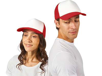 Бейсболка Newport (Белый/красный)