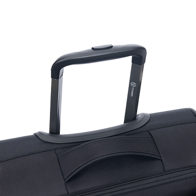 Чемодан TORBER Brosno, чёрный, нейлон 600D, 36,5 х 20 х 54 см, 32 л