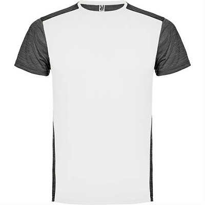 Спортивная футболка ZOLDER мужская, БЕЛЫЙ/ПЁСТРЫЙ ЧЕРНЫЙ 2XL (Белый/Пёстрый черный)