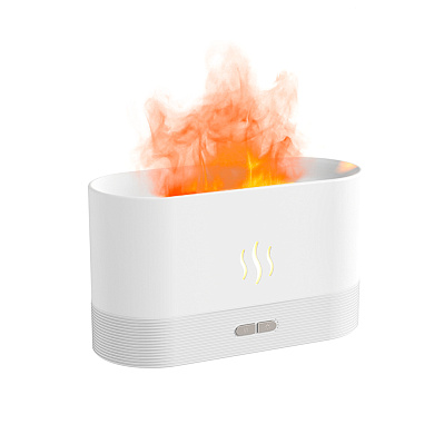 Светодиодный USB увлажнитель-ароматизатор Flame  (Белый)