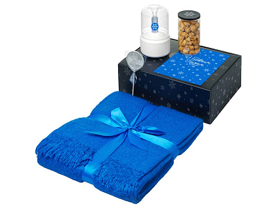 Подарочный набор Re:Snug с пледом, увлажнителем и попкорном (Синий) Подарочный набор Re:Snug с пледом, увлажнителем и попкорном (Синий)