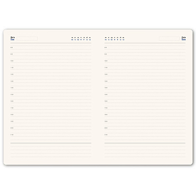 Ежедневник недатированный Pulpy, А5,  красный, кремовый блок в линейку, красный срез