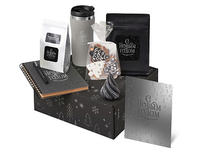 Подарочный набор Re:Charge с термокружкой, кофе и блокнотом (Серый)