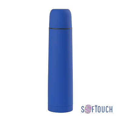 Термос "Родос" 1000 мл, покрытие soft touch  (Синий)
