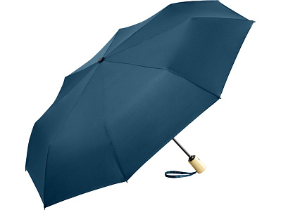 Зонт складной из бамбука ÖkoBrella полуавтомат (Синий нэйви)