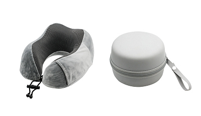 Подушка "Cloud" для путешествий в футляре (Серый) Подушка "Cloud" для путешествий в футляре (Серый)