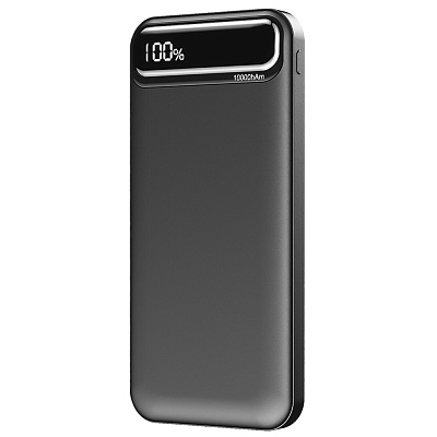 Внешний аккумулятор Groovy 10000 Mah с быстрой зарядкой, черный (Чёрный)