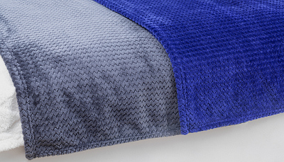 Плед "Волна", темно-синий