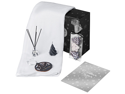 Подарочный набор Re:Home с пледом, свечой и диффузором (Белый)