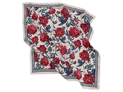 Платок Русские сезоны темно-синий (Мультиколор)