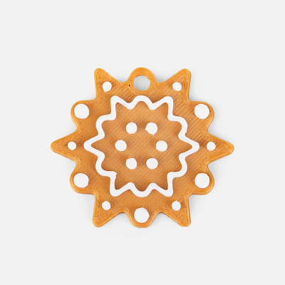 Мини-подвеска «Пряник» 3D-печать на заказ снежинка
