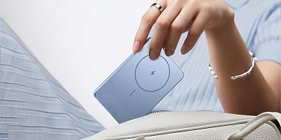 Беспроводной магнитный ПЗУ Xiaomi Super Slim Magnetic Power Bank 5000, черный