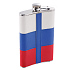 Фляга S.Quire 0,27 л, сталь+искусственная кожа, бело-сине-красная - Фото 2