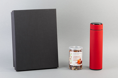 Набор подарочный "Pleasure": термос "Бостон next", специи, красный