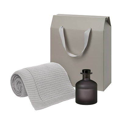 Подарочный набор Mizu, Malta Soft  (диффузор, плед) (Серый)