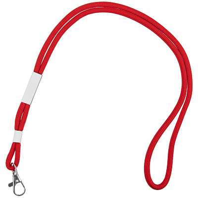 Шнурок для бейджа Tube Metal  (Красный)