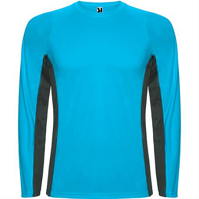 Спортивная футболка SHANGHAI L/S мужская, БИРЮЗОВЫЙ/ТЕМНЫЙ ГРАФИТ S (Бирюзовый/Темный графит)