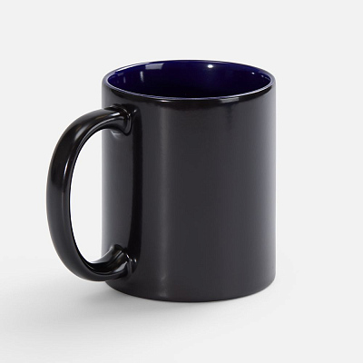 Кружка-хамелеон On Display, глянцевая, черная с синим